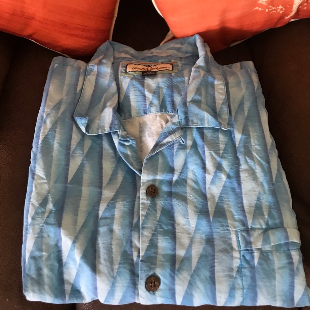 Tommy Bahama, Blue, Short Sleeve, XX-Large